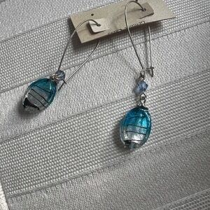 Elegant Blue and Silver Earrings